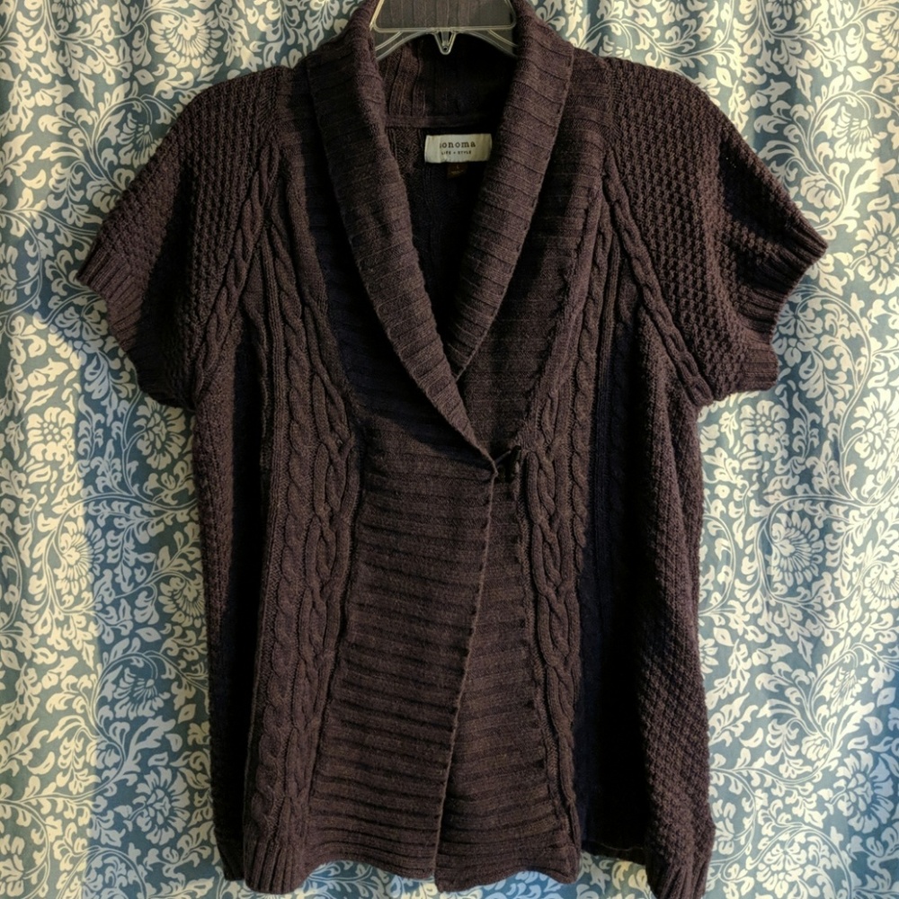 Sonoma short sleeve one button cardigan